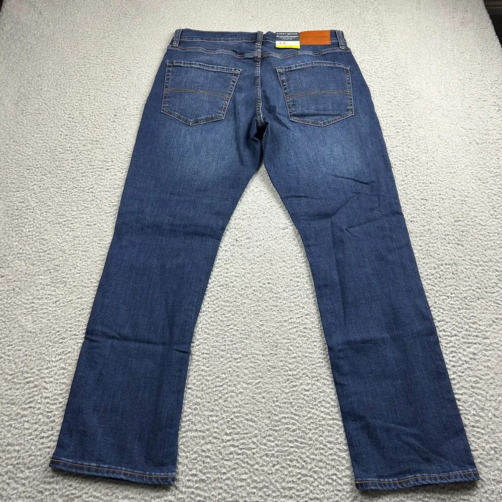 New Lucky Brand Jeans Mens 32x30 Blue 410 Athletic Straight Casual Denim